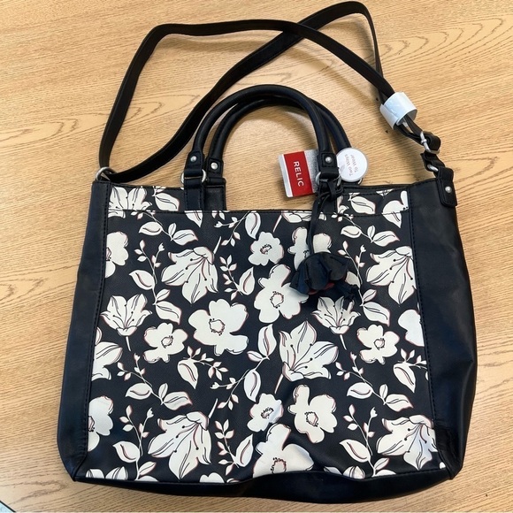 Relic Felicity Satchel black floral NWT - Picture 1 of 9
